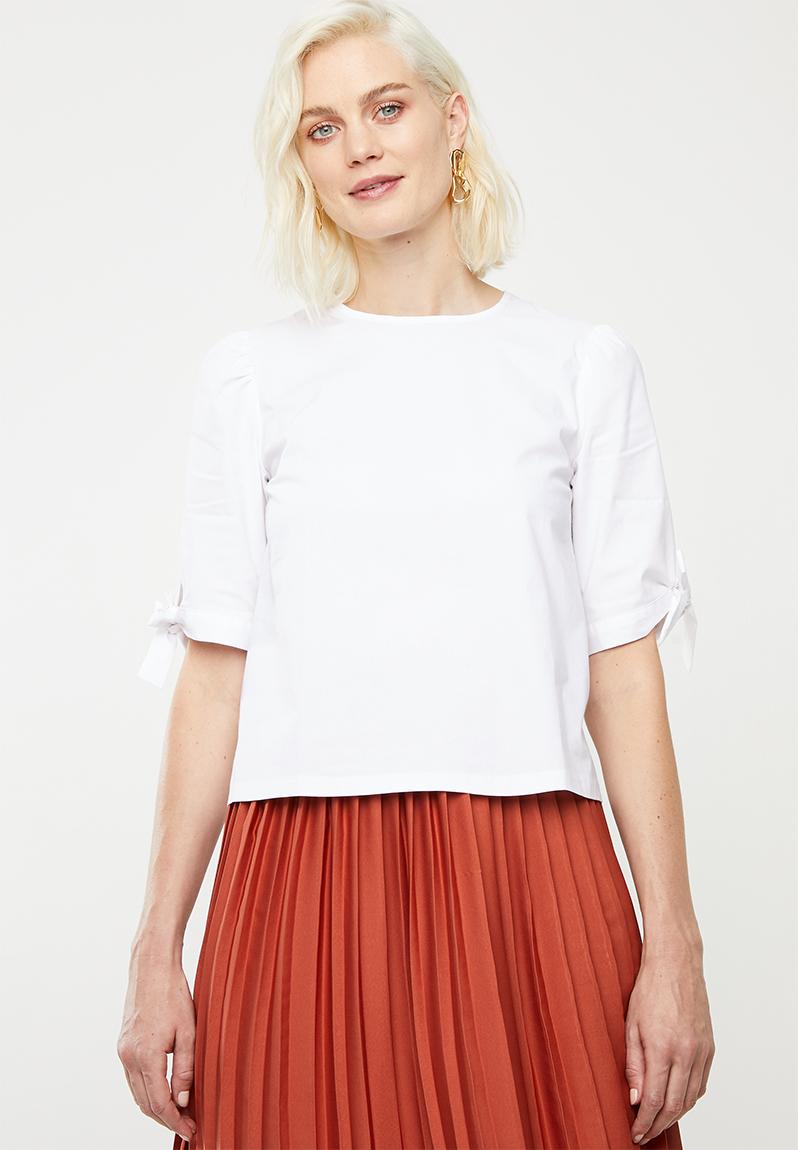 Tie Sleeve Blouse White White Superbalist Blouses Superbalist