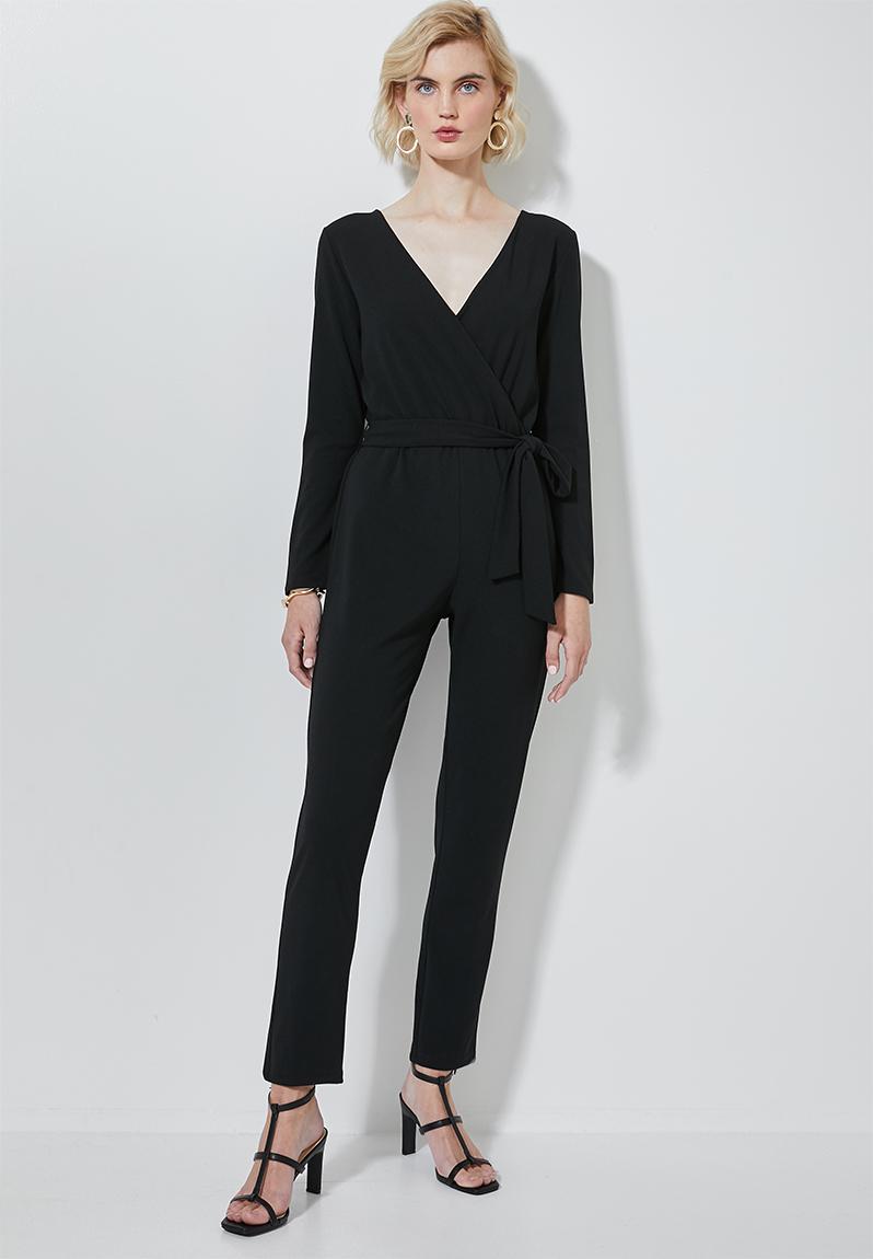 Wrap Jumpsuit Black Superbalist Jumpsuits Playsuits Superbalist