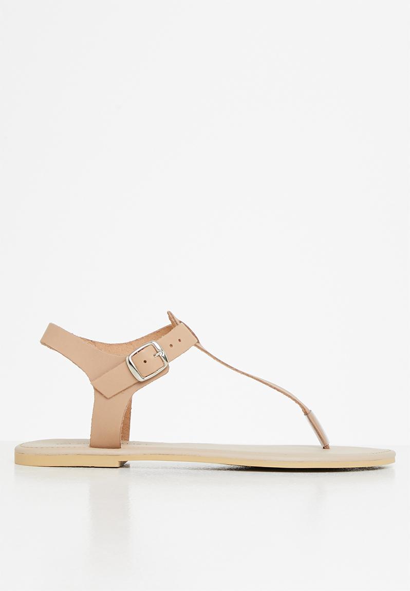 Ellie Leather T Bar Sandal Natural Superbalist Sandals Flip Flops