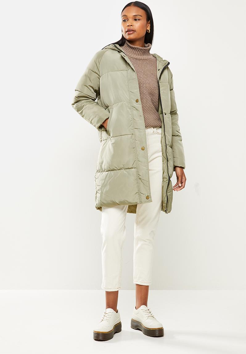 Hooded Midi Puffer Sage Dailyfriday Jackets Superbalist