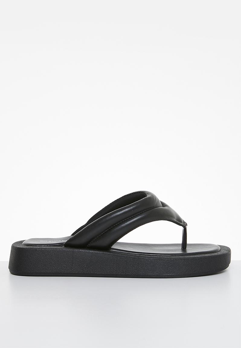 Aria Puffy Strap Thong Sandal Black Superbalist Sandals Flip Flops