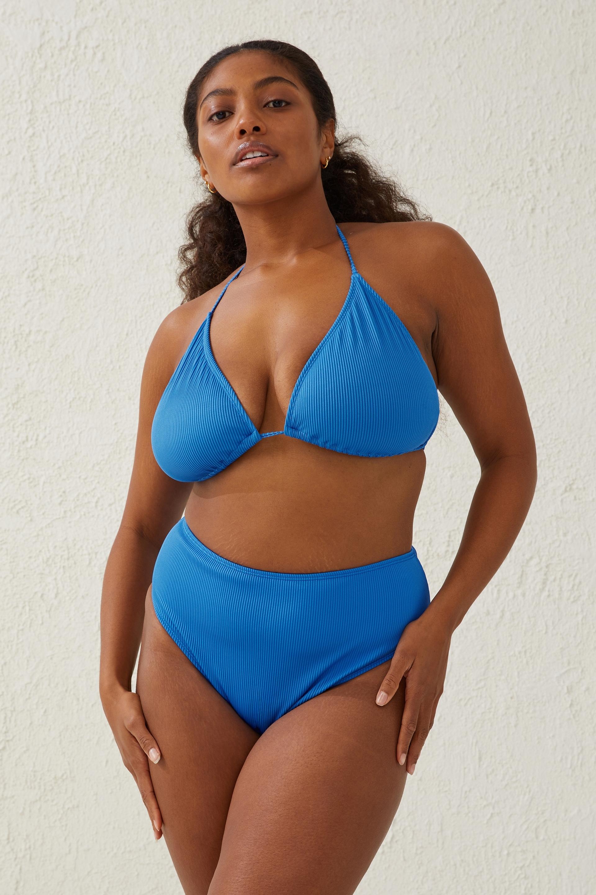 Curve Swim Highwaisted Full Bikini Bottom Deep Sky Rib Cotton On