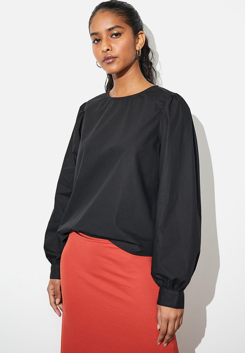 Puff Sleeve Blouse Black Superbalist Blouses Superbalist