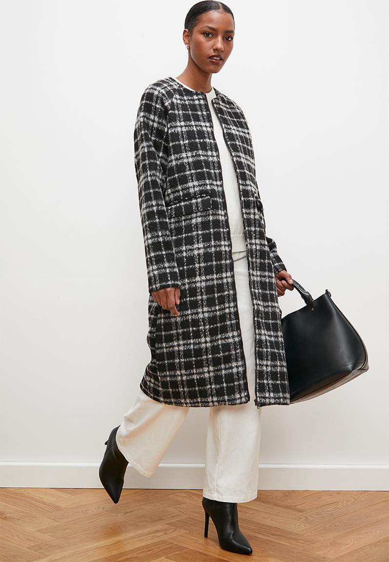 Zip Coat Grey Check Edit Coats Superbalist