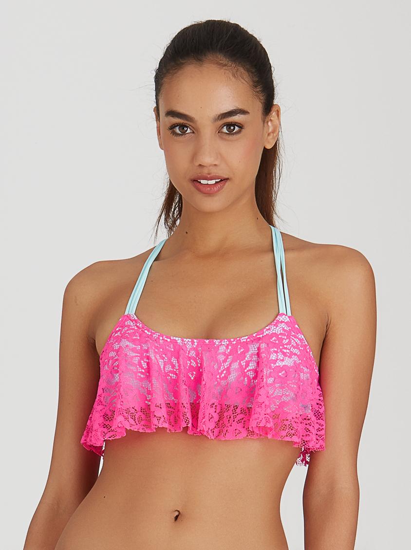 Crochet Frill Bikini Top Multi Colour Kangol Bikinis Superbalist