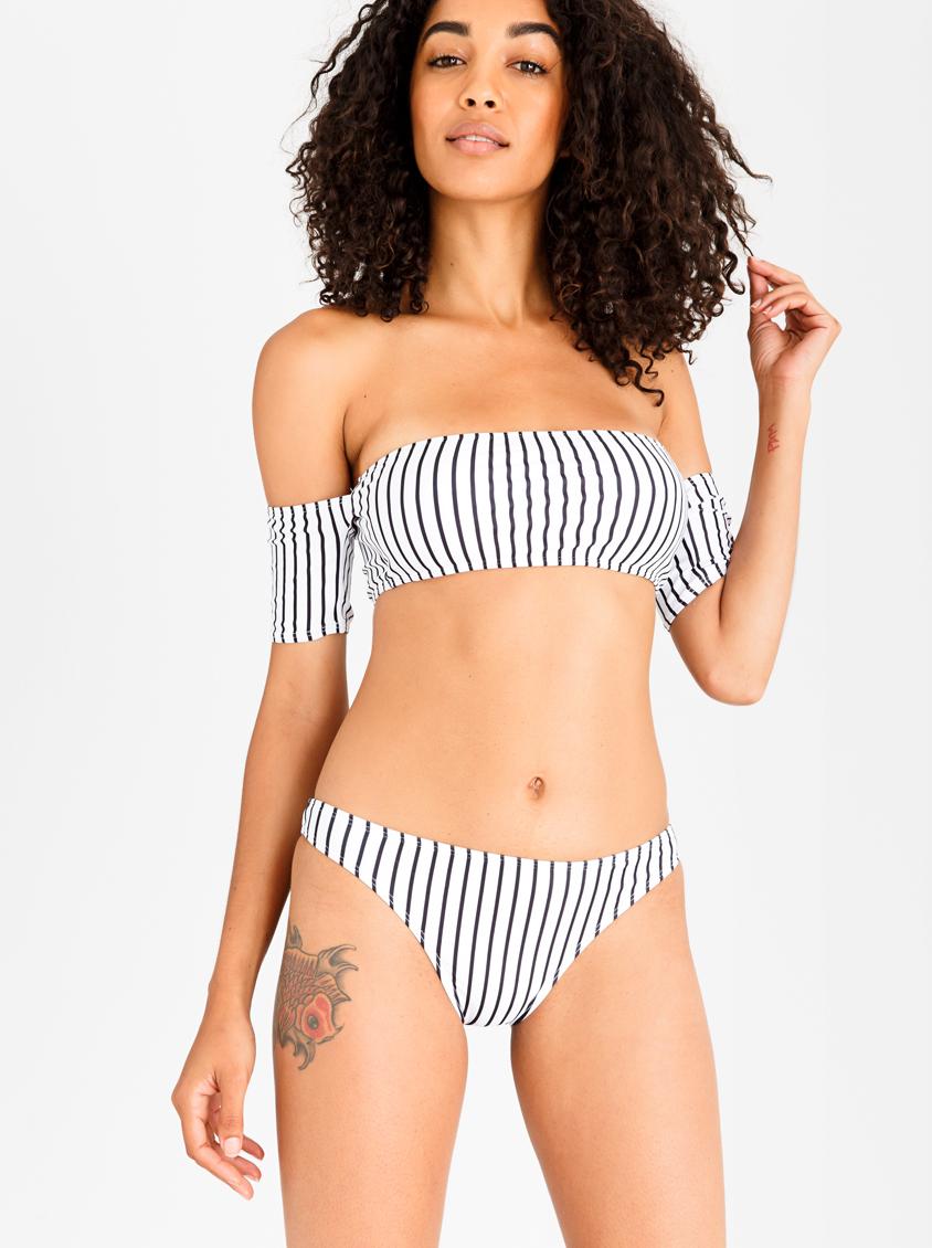 Off The Shoulder Bikini Set Black And White Salt Bikinis Superbalist