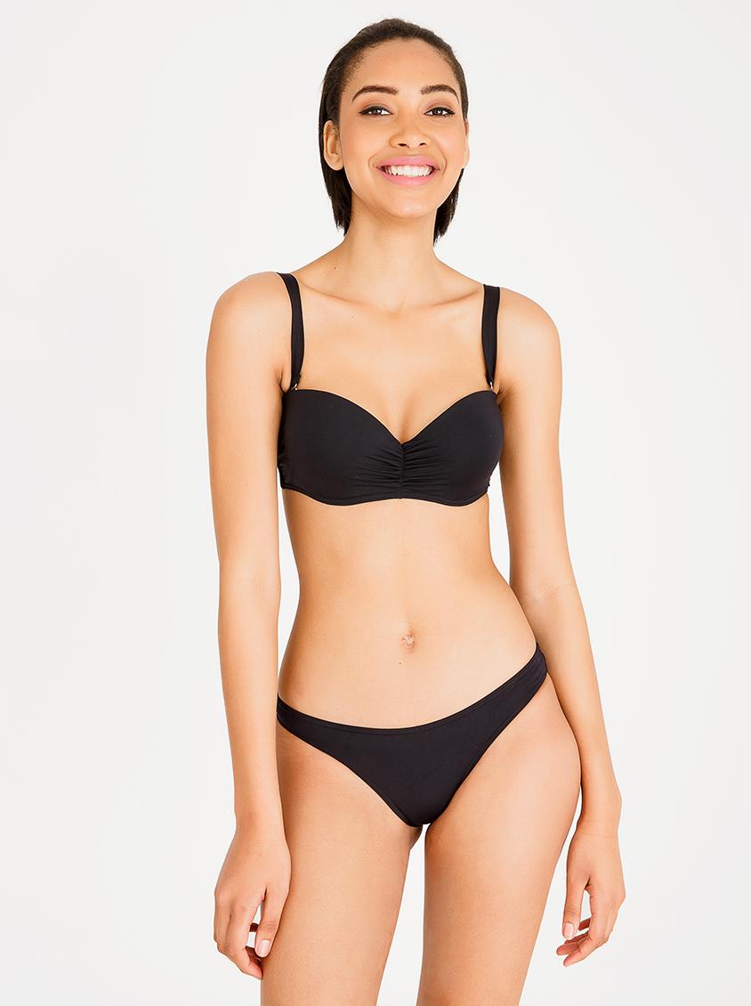 Sol Searcher Fuller Cup Bustier Bikini Top Black Billabong Bikinis