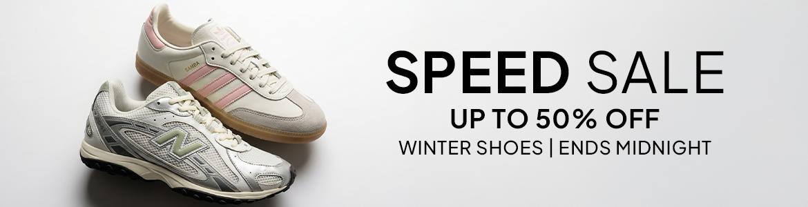 up to 50% off footwear and sneakers