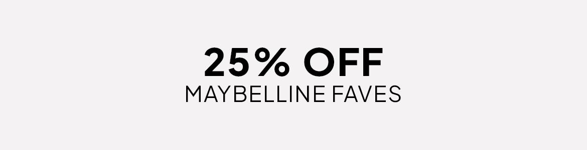 25% off maybelline promo