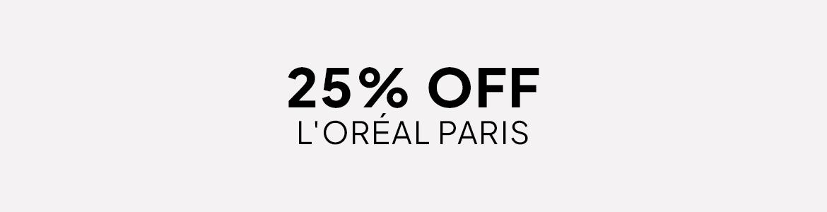 25% off loreal paris