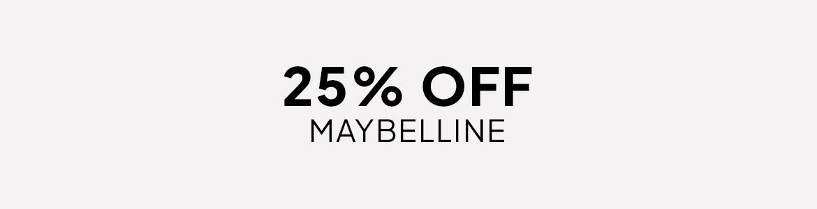 25% off maybelline promo
