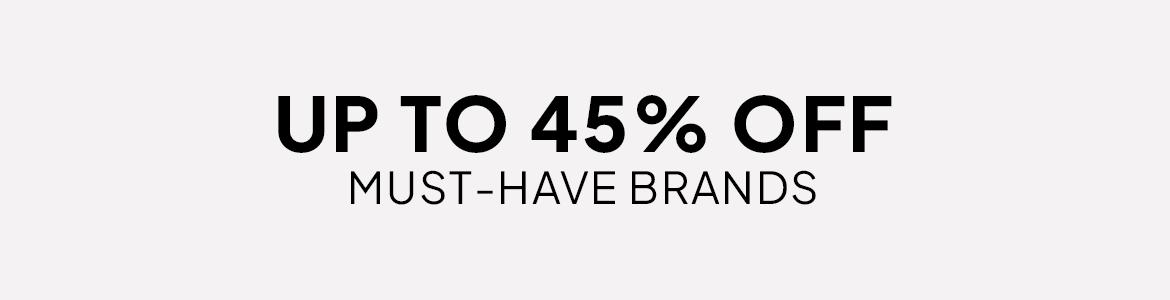 up to 45% off across departments