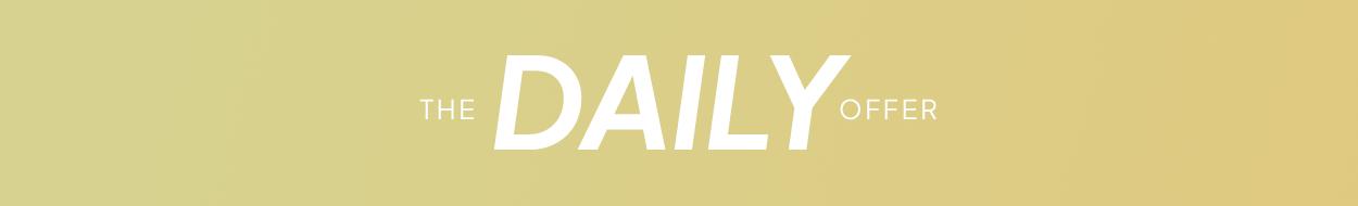 Daily Offer promotional banner for home decor, furniture, and living room essentials.