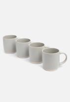 Sixth Floor - Ashen mug set of 4 - grey
