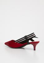 STYLE REPUBLIC - Slingback kitten heels - red