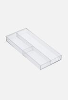 Yamazaki - Tower extendable cutlery tray with slide - white