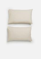 Sixth Floor - Polycotton pillowcase set - taupe