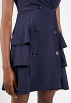 to inches 60 conversion table cm blazer Sleeveless dress Missguided   Casual frill navy