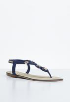 STYLE REPUBLIC - Strappy thong sandals - navy