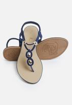 STYLE REPUBLIC - Strappy thong sandals - navy