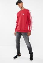adidas Originals - 3-Stripes crew sweater - red & white