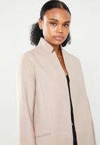 Missguided - Inverted collar formal coat - pink