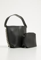 Chain detail tote bag with pouch - black Superbalist Bags & Purses | 0