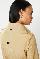 edit - Fit and flare trench coat - tan 