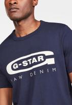 G-Star RAW - Graphic 4 r short sleeve - sartho blue