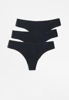 Under Armour - PS Thong 3pack - black