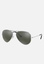 Ray-Ban - Aviator sunglasses- silver & crystal grey mirror