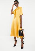 edit - Kitty bow fit and flare dress - yellow