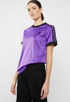 adidas 3 stripes tee purple