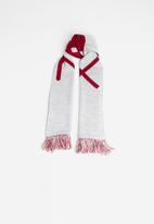 Superbalist - Slogan scarf - grey & red