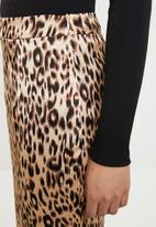 Missguided - Animal print midi skirt - neutral & brown