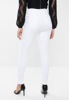 Missguided - Vice high waisted skinny - white
