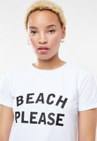 STYLE REPUBLIC - Beach please T-shirt - white & black