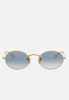 Ray-Ban - Ray-ban oval flat lenses rb3547n 001/3f - crystal white / blue