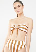 MSH - Beachy keen bikini top - brown & white