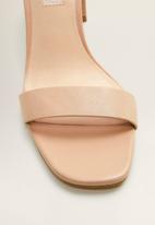 MANGO - Tutti leather block heel - pink