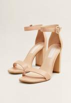 MANGO - Tutti leather block heel - pink