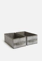 Sixth Floor - Storage box set of 4 - dark grey