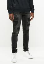 S.P.C.C. - Feather panther jeans - black