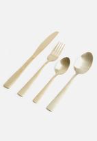 Excellent Housewares - Cutlery set 16pcs - matte gold