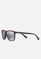 Emporio Armani - Retro sunglasses 57mm - black & red