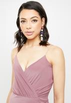 missguided slinky wrap over mini dress
