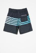 Quiksilver - Point-break boys beach shorts - black & blue