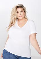 Cotton On - Curve karly short sleeve tee  - white