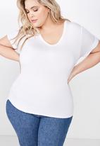 Cotton On - Curve karly short sleeve tee  - white