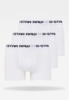 G-Star RAW - Classic trunk 3 pack - white